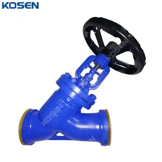 DIN 3356 Y Globe Valve, GS-C25, DN80, PN25, Bellows Sealed