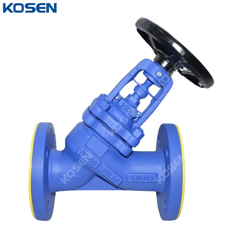 Y Type Bellows Sealed Globe Valve, DIN 3356, EN 1.0619, DN50