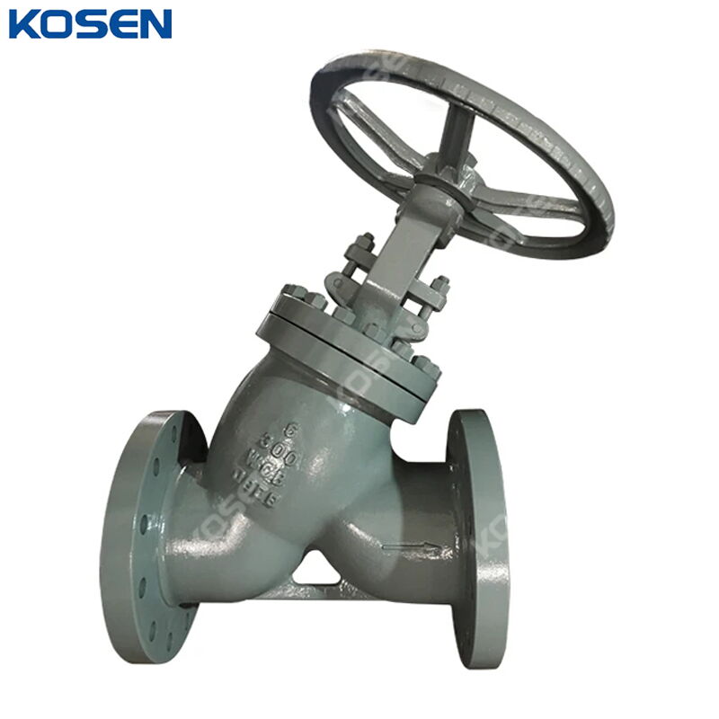 BS 1873 Y Globe Valve, ASTM A351 CF8, 6 Inch, CL300 LB, RF