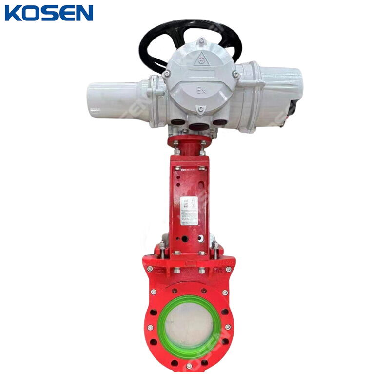 Electric Knife Gate Valves, GGG40, 10 Inch, CL150, PU Lined