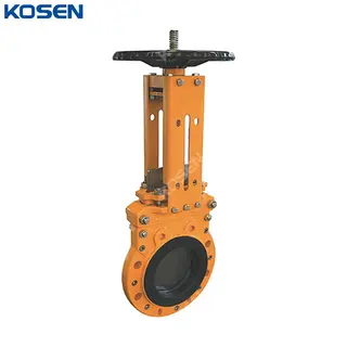 Rubber Lined Knife Gate Valve, A216 WCB, DN150, PN10, Wafer