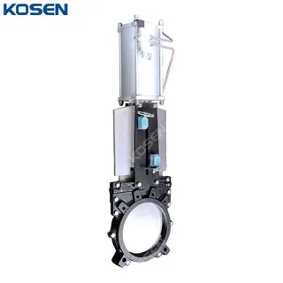 Ductile Iron GGG40 Knife Gate Valves, DN300, PN10, Pneumatic