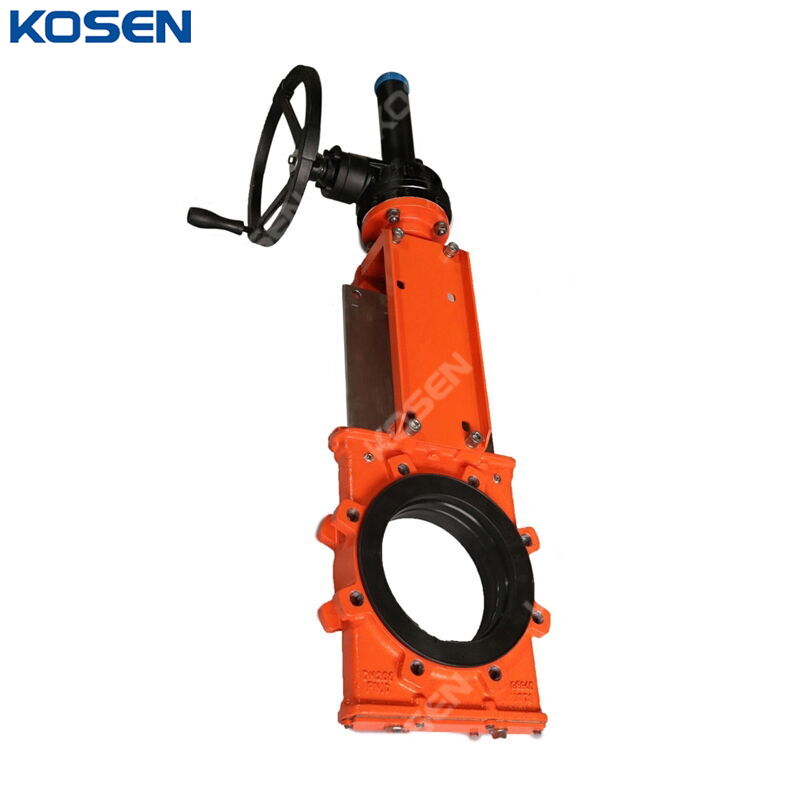 Bevel Gear Slurry Knife Gate Valve, GGG40, DN200, PN10, Lug