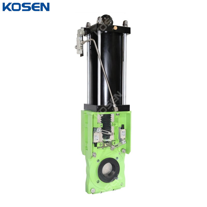 GGG40 Slurry Knife Gate Valves, 3 IN, CL150, DN80, Pneumatic