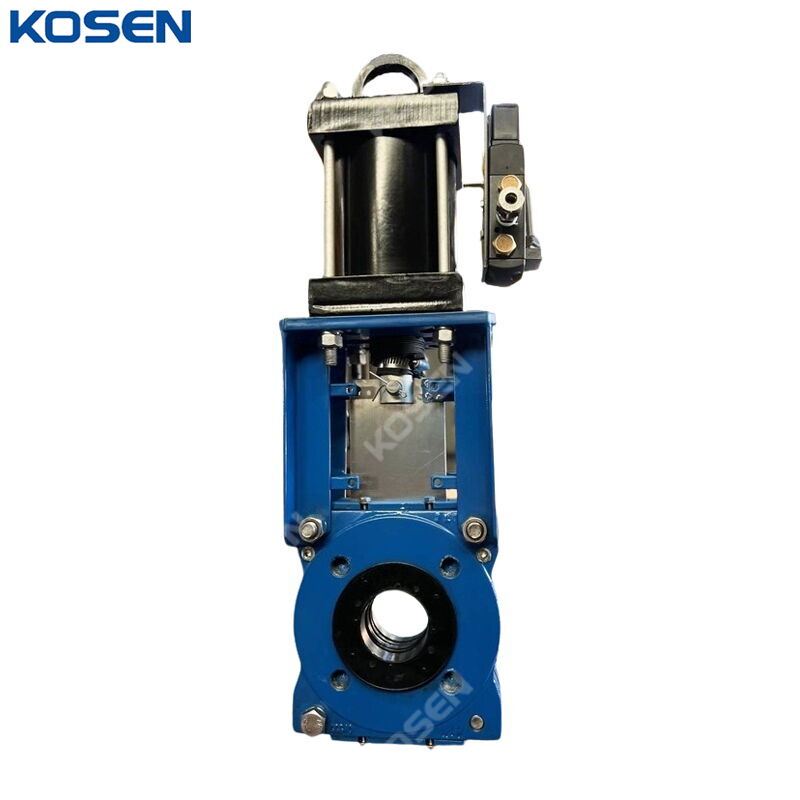 Pneumatic Actuated Slurry Knife Gate Valve, GGG40, 4 Inch