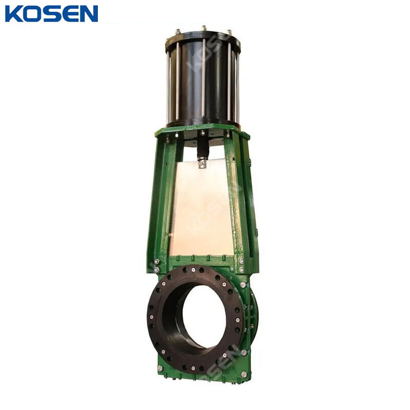 Pneumatic Slurry Knife Gate Valves, DI GGG40, 16 Inch, CL150