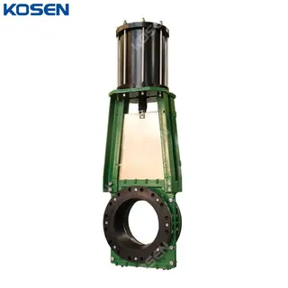Pneumatic Slurry Knife Gate Valves, DI GGG40, 16 Inch, CL150