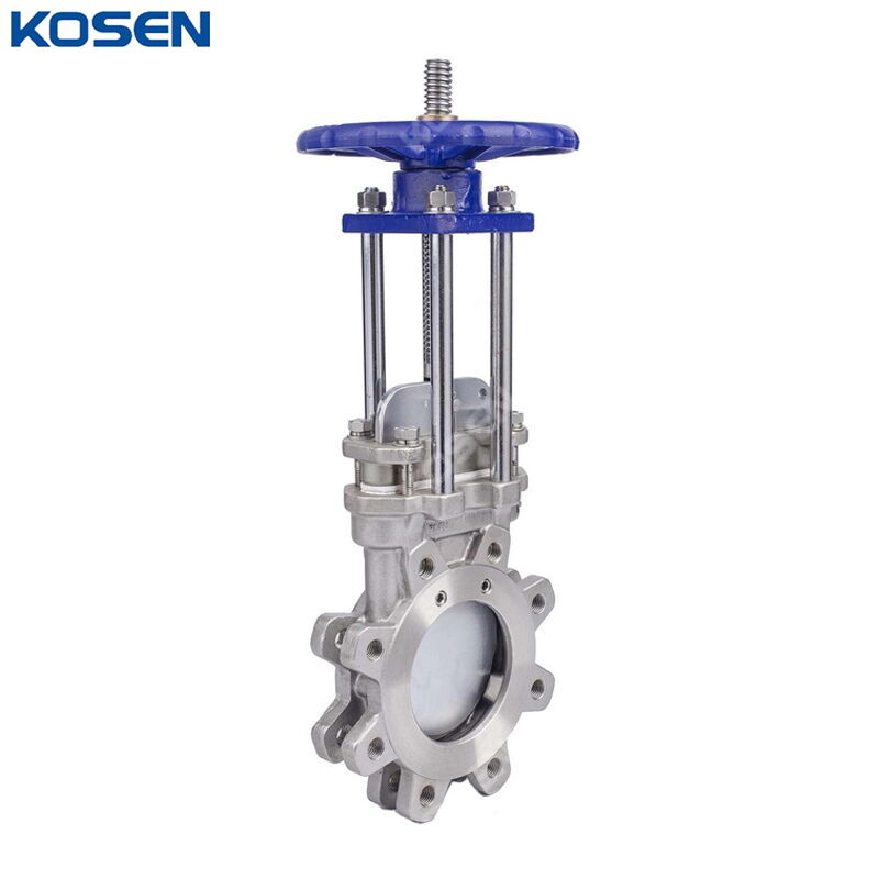 Lugged Knife Gate Valve, A351 CF8M, DN100, PN10, Rising Stem
