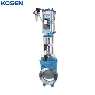 Carbon Steel Knife Gate Valve, WCB, DN150, PN10, Pneumatic