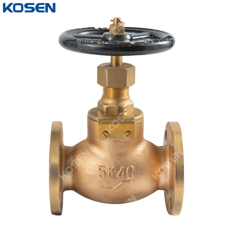 Cast Bronze BC6 Globe Valve, JIS 7301, 40A, 5K, 1-1/2 IN, FF