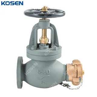 Cast Iron Hose Globe Valve, JIS F7333, FC200, 5K, 50A, 2 IN