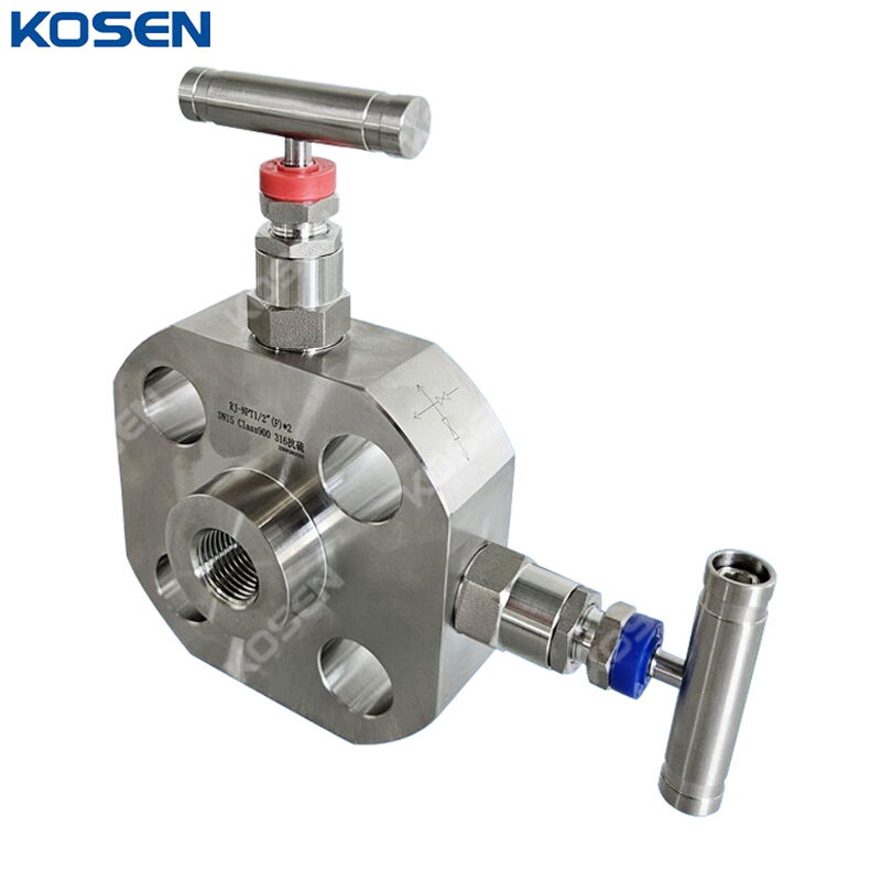 DBB Monoflange Valve, SS 316, 1/2 Inch, CL900 LB, RTJ * FNPT