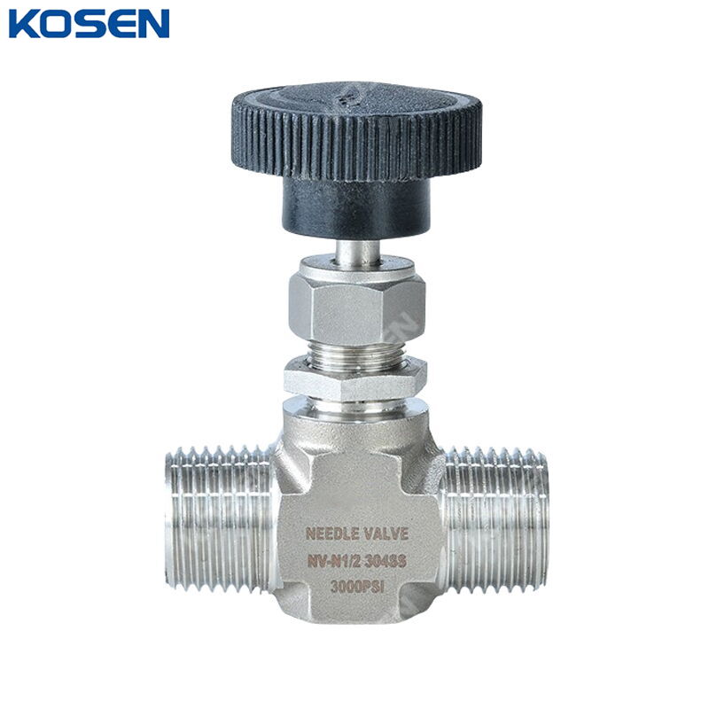 SS 304 Needle Valve, Custom Sizes, 3000 PSI, NPT Threaded
