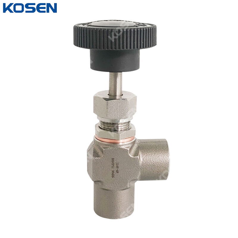 Stainless Steel Angle Needle Valve, SS 304, 3000 PSI, Manual