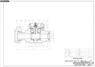 API 6A Plug Valve Technical Drawing