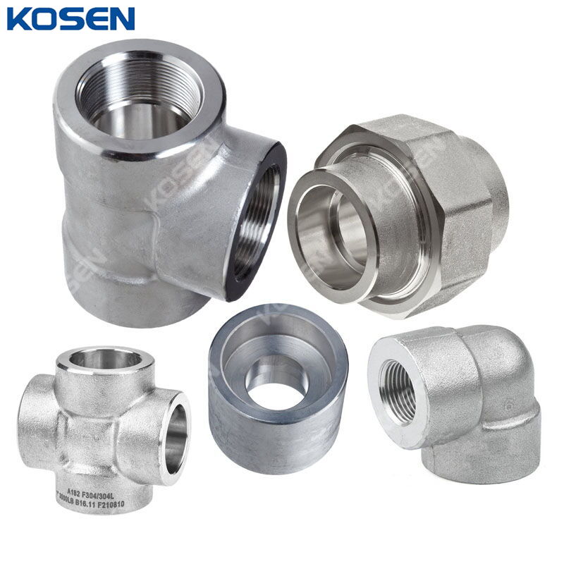 Forged Steel Pipe Fittings, 1/8-4 IN, 3000, 6000, 9000 LB