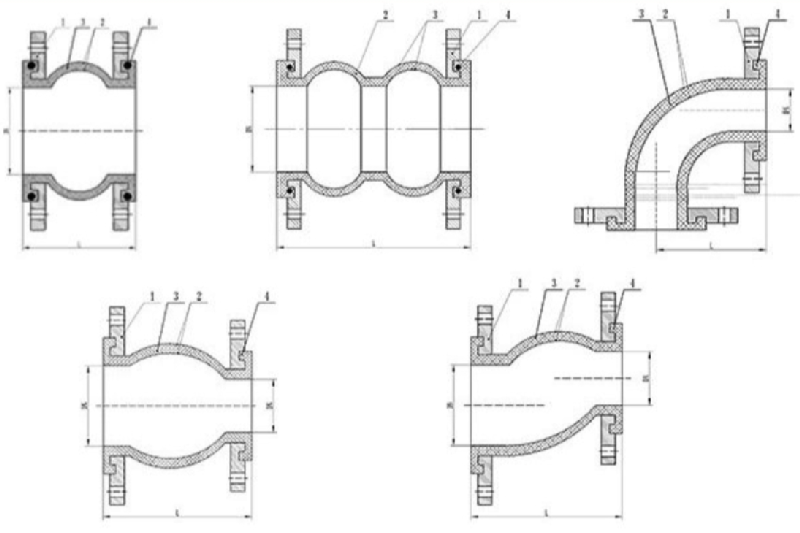 Rubber Flexible Joint Technical Drawing