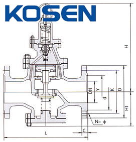 Pilot Piston Pressure Reducing Valve Structural Diagram