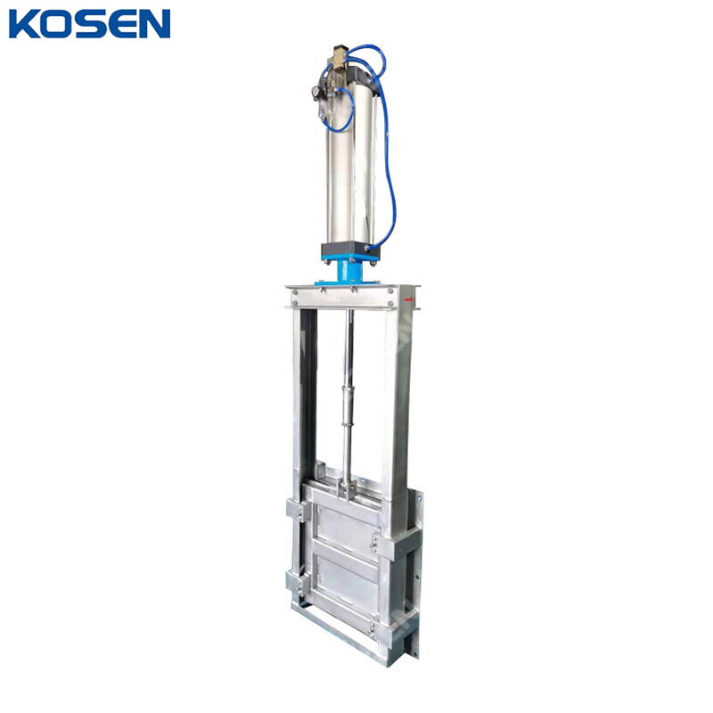Pneumatic Square Slide Gate Valve, Carbon, Stainless Steel