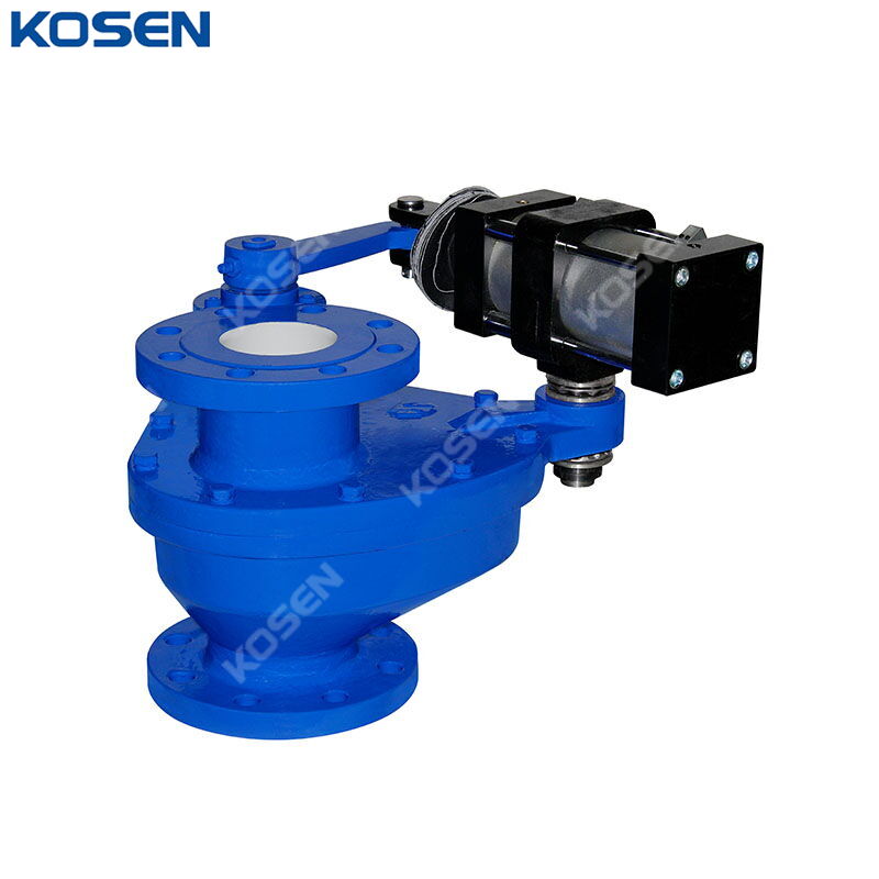 Pneumatic Swing Feed Valve, 4-12 IN, CL150, Tungsten Carbide