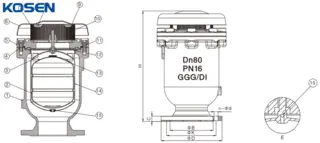 Composite Air Release Valve Structural Diagram