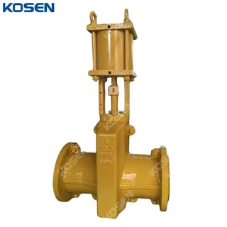 Pneumatic Actuated Pinch Valve, ASTM A126 B, 6 Inch, 150 LB