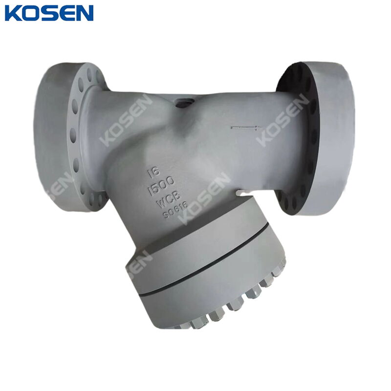 ANSI B16.34 Y Strainer, ASTM A216 WCB, 16 Inch, CL1500, RTJ