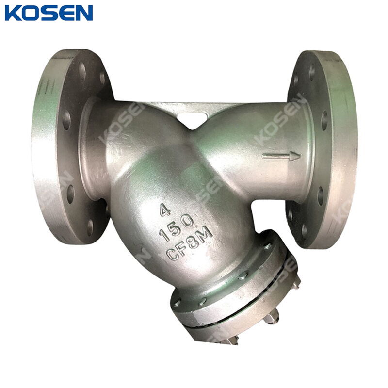 ASTM A351 CF8M Y Strainer, ASME B16.34, 4 Inch, 150 LB, RF
