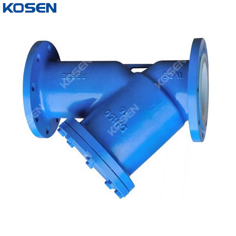 Fluorine Lined Y Strainer, A216 WCB, FEP Lining, DN150, PN16