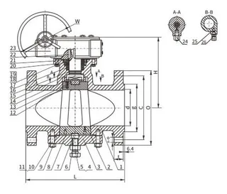 API 599 Lubricated Plug Valve Structural Diagram