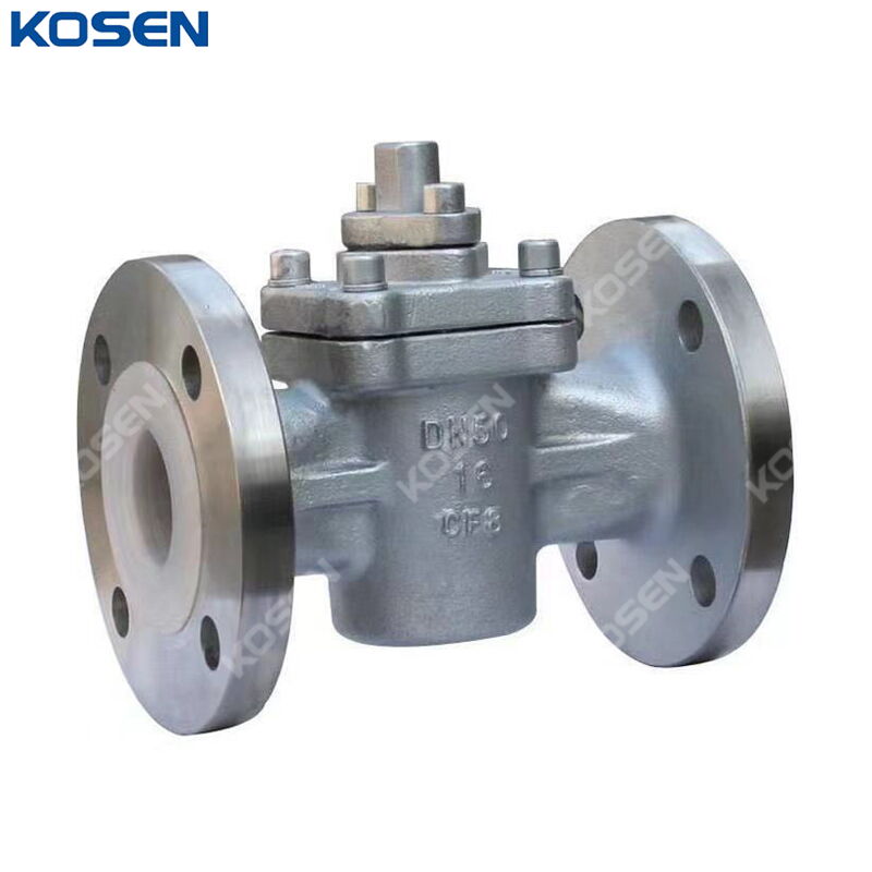 PFA Lined Plug Valve, API 6D, ASTM A351 CF8, DN50, PN16, RF