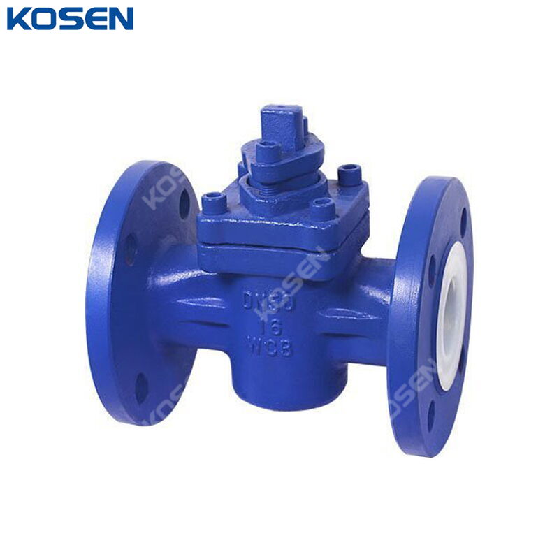 PTFE Lined Plug Valve, API 6D, ASTM A216 WCB, DN50, PN16, RF