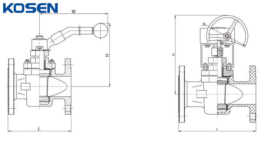 PTFE Sleeve Type Plug Valve Structural Diagram