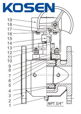 Sleeved Jacketed Plug Valve Structural Diagram