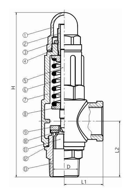 Adjustable Safety Valve Structural Diagram