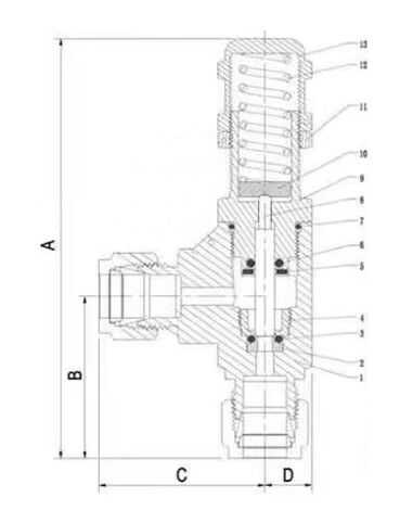 High Pressure Safety Valve Structural Diagram