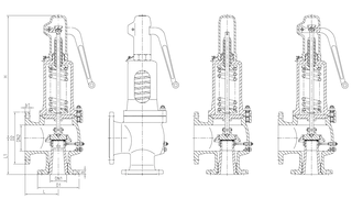 Spring Loaded Safety Valve Structural Diagram