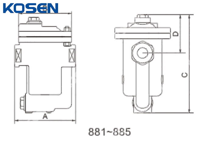 Inverted Bucket Steam Trap Structural Diagram