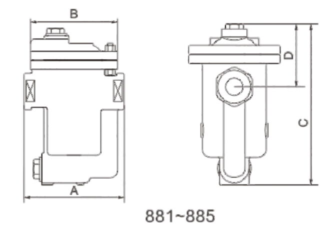 Inverted Bucket Steam Trap Structural Diagram