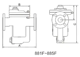 Inverted Bucket Steam Trap Structural Diagram