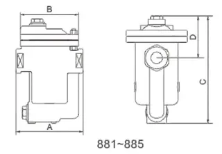 Inverted Bucket Steam Trap Structural Diagram