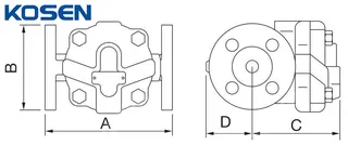ASTM A216 WCB Ball Float Steam Trap Structural Diagram