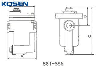 Inverted Bucket Steam Trap Structural Diagram