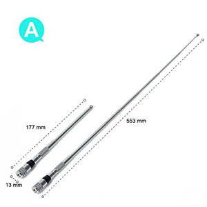 VHF Telescopic Omni Antenna TCS-JG-3-150-J