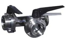 3 way sanitary butterfly valves