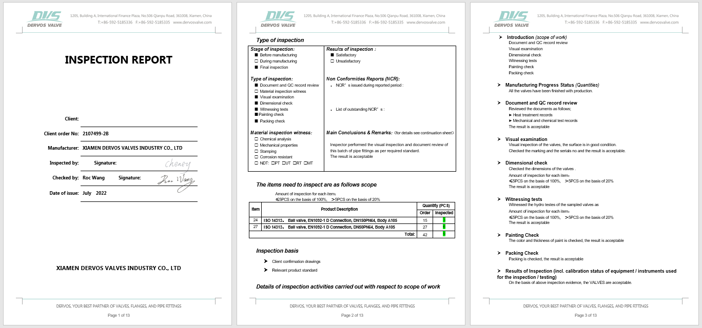 Inspection Report One