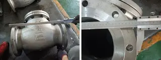 Dimension Checking for Swing Check Valve