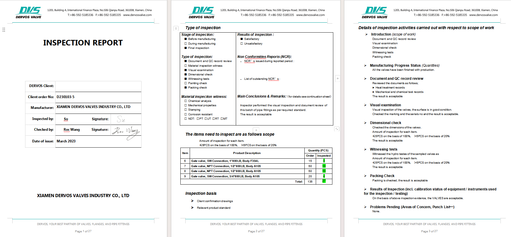 Inspection Report