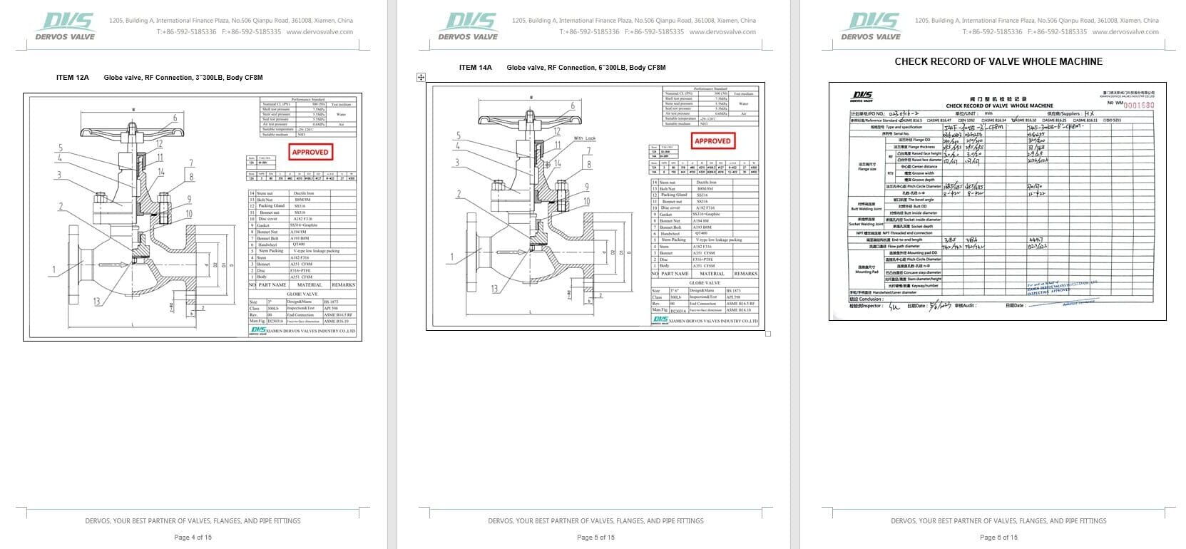 Inspection Report for Globe Valve
