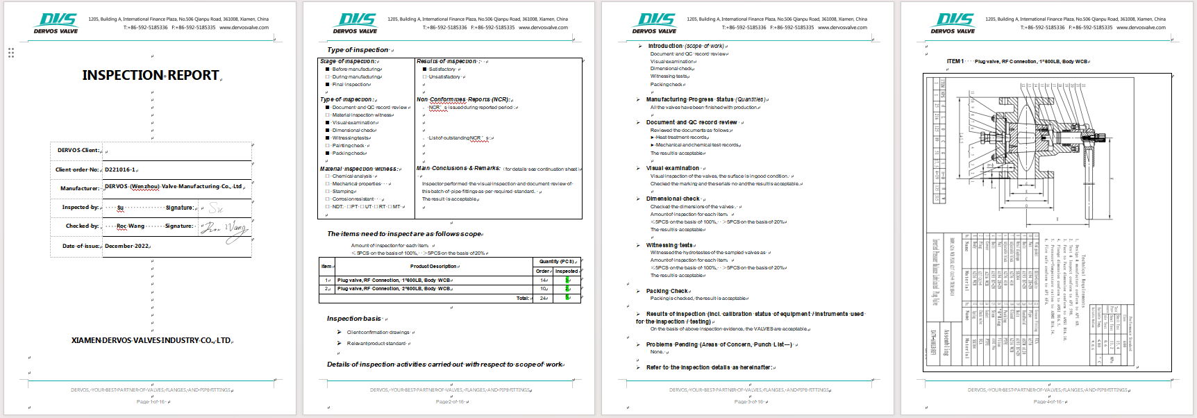 Inspection report